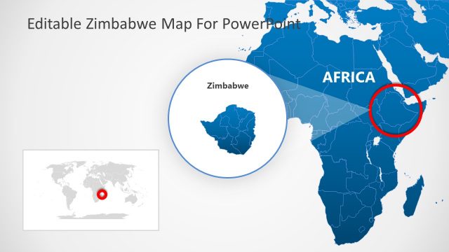 Zimbabwe Location on World-Map