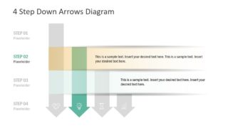 Template of 4 Steps Diagram 