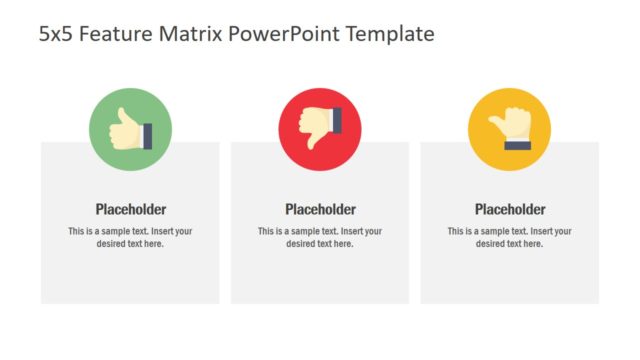 5 Steps Feature Matrix PowerPoint