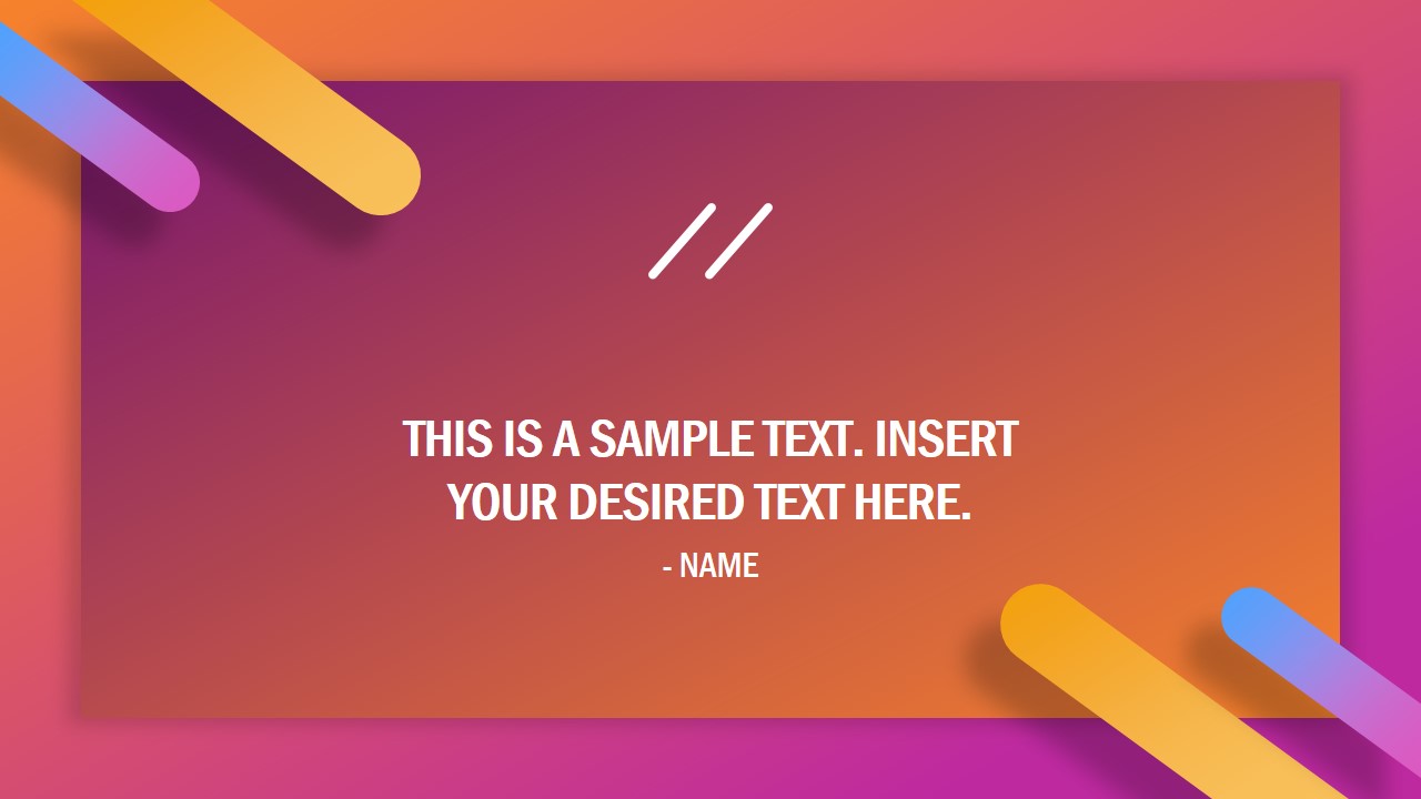 Modern Quote Slide PowerPoint Template SlideModel