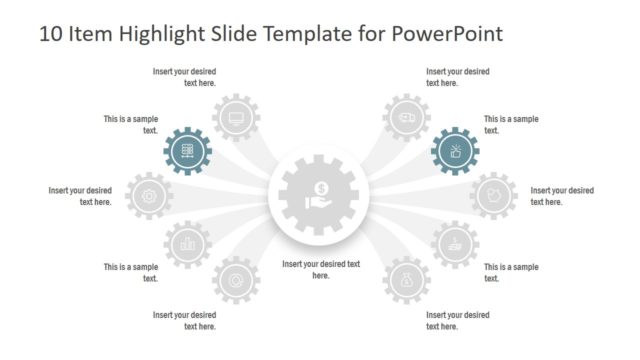 Gear Shape PowerPoint Diagram