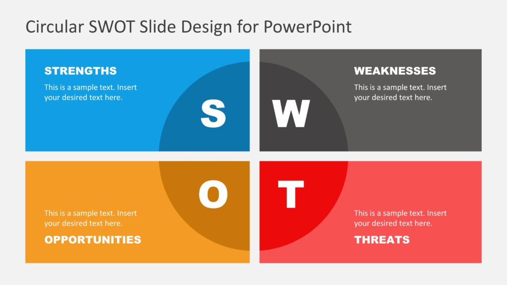 SWOT PowerPoint Circular Diagram - SlideModel