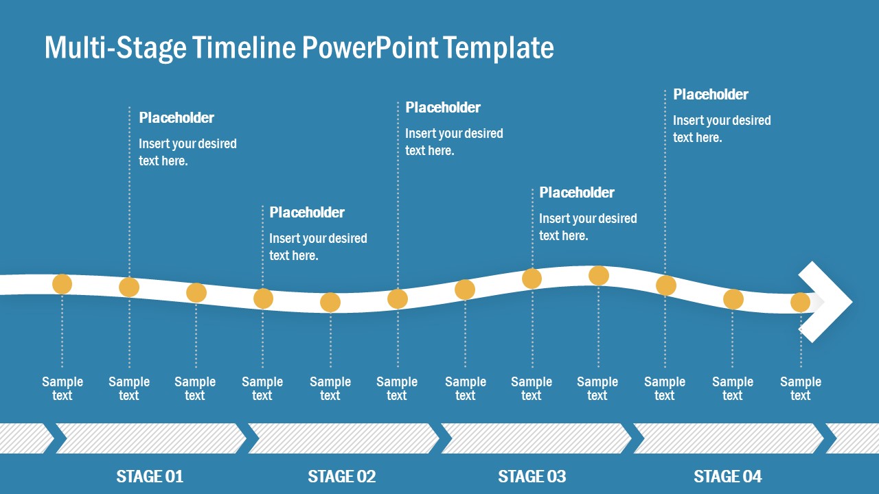 Multi Stage Timeline Powerpoint Template Slidemodel
