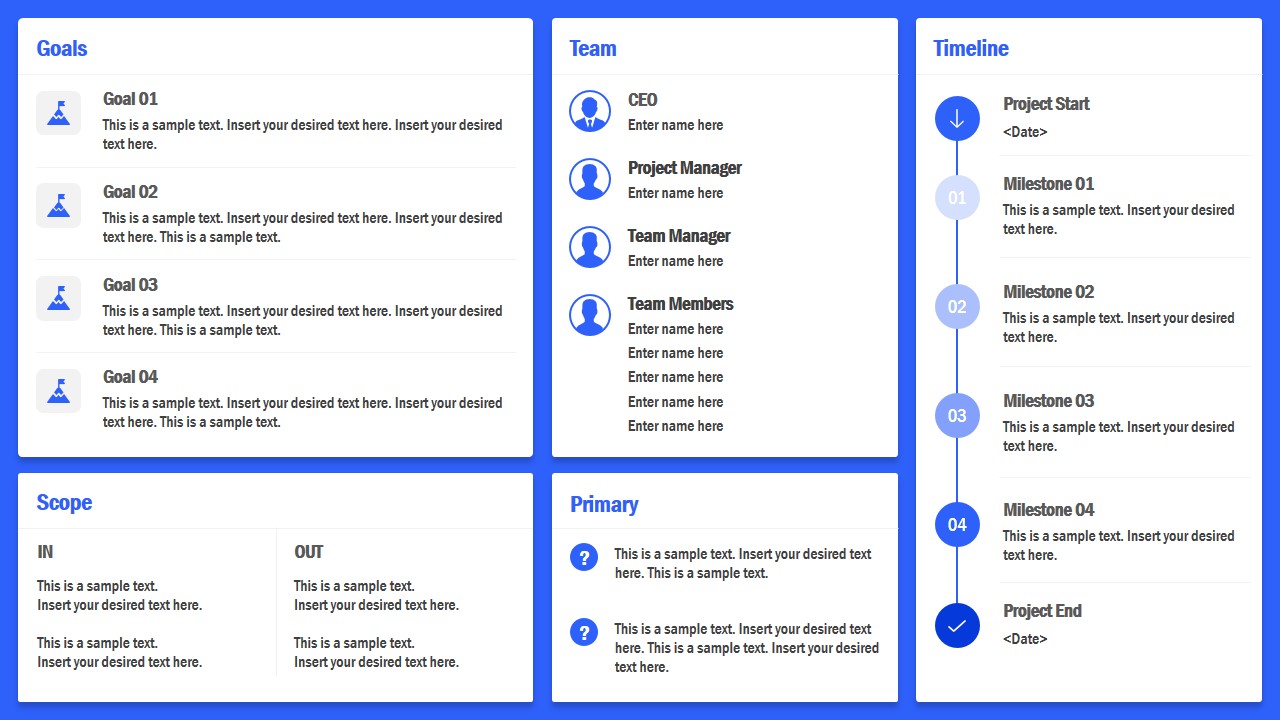 Project Charter PowerPoint Template SlideModel