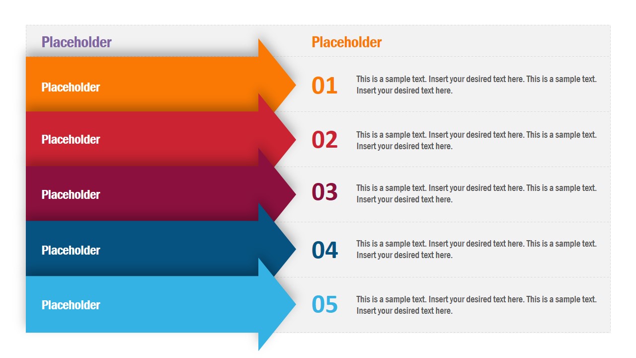 5 Arrows Concept PowerPoint Slide - SlideModel