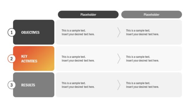 OKR Data Table Style PowerPoint