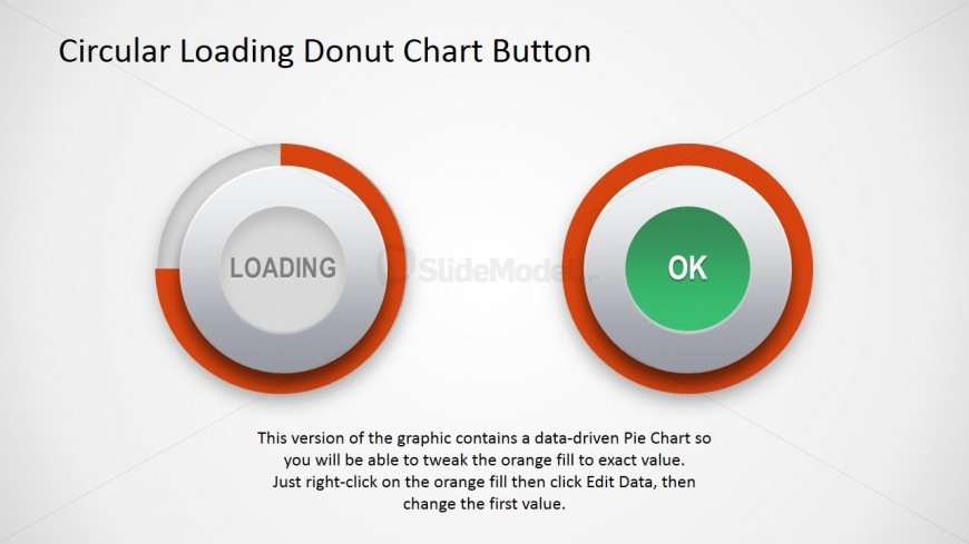 PPT Donut Chart within Button Shape