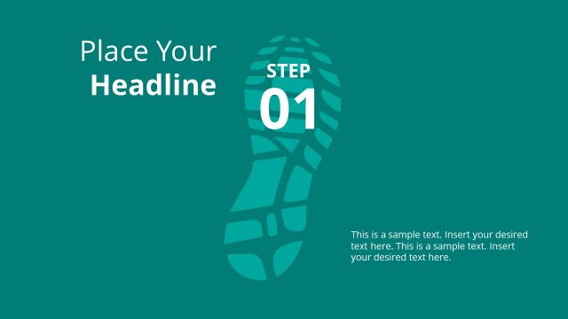 Headline Slide of Footprint Scenes PPT Template
