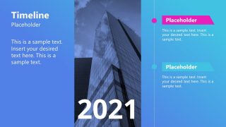 Slide of Vertical Timeline Template 