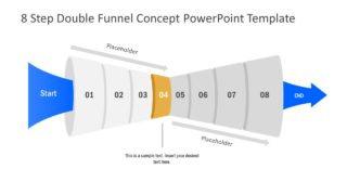 Funnel Diagram of 4 Step PPT