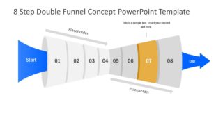 Funnel Diagram of 7 Step PPT