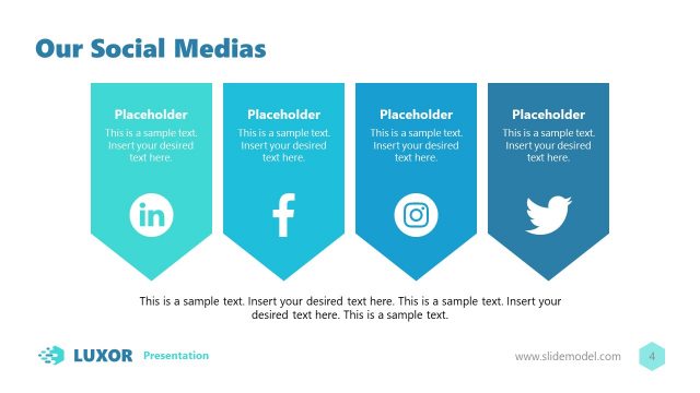 Social Media Icons Slide Template