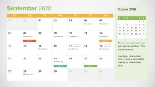 September Calendar PowerPoint Template for 2020