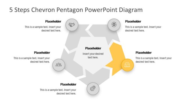Slides of Infographic 5 Steps Pentagon