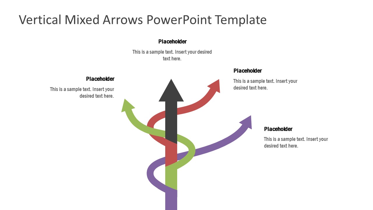 Business PowerPoint Curved Arrow Diagram