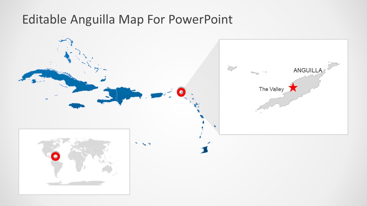 Anguilla Powerpoint Map Slidemodel