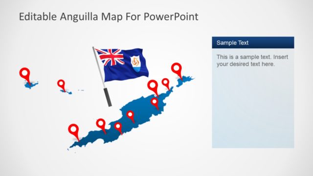 Editable Anguilla PowerPoint Map