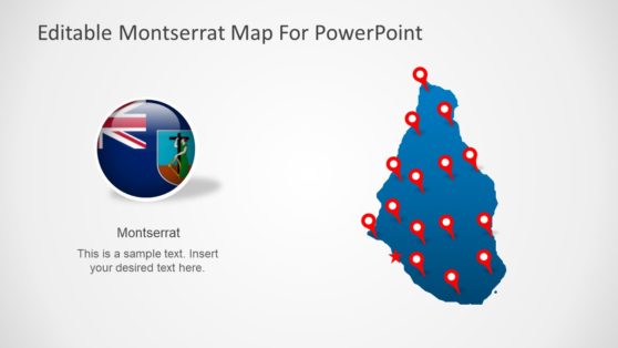 Creative Map Template with Flag