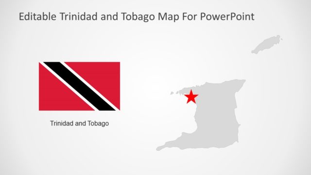PowerPoint Map Template of Trinidad and Tobago