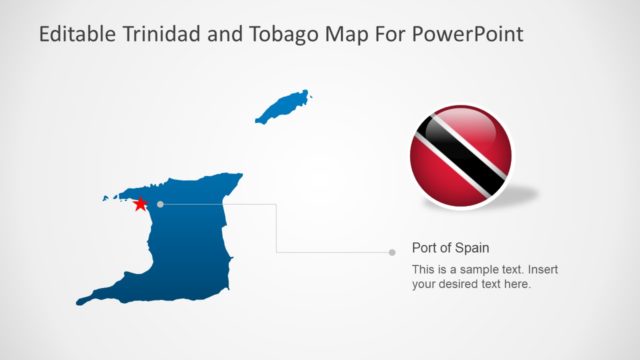 Silhouette Map of Trinidad and Tobago PPT