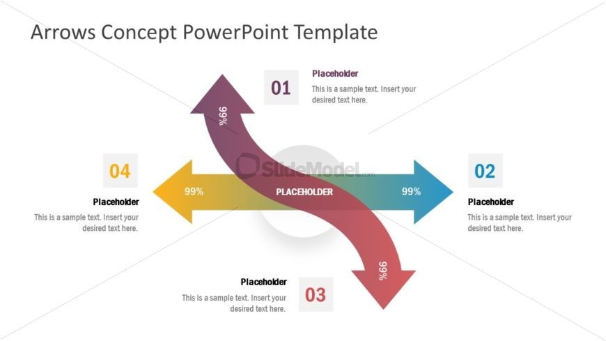 4 Steps Arrow Concept Diagram