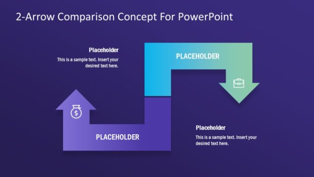 Concept Design of 2 Arrows PowerPoint