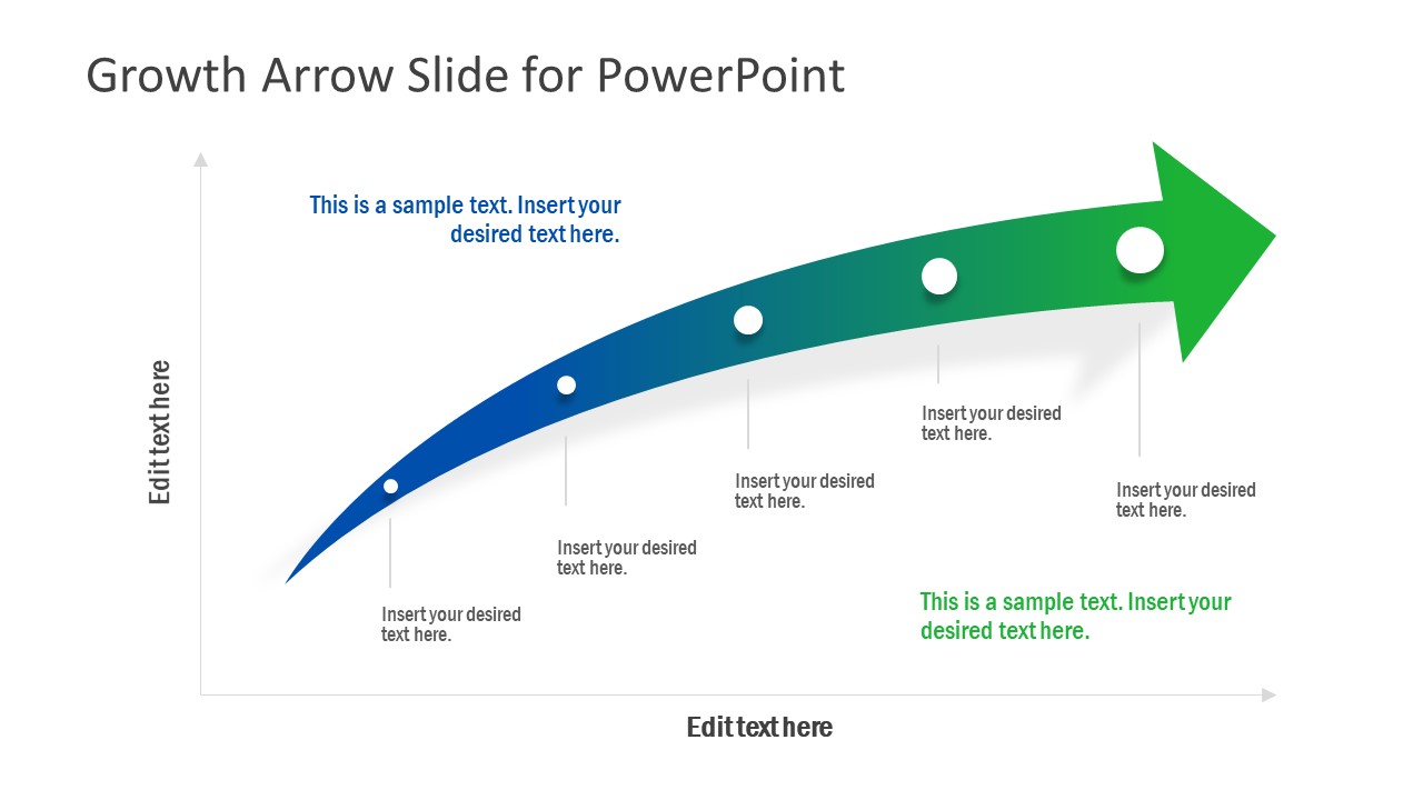 Growth Arrow Slide For Powerpoint Slidemodel 6220