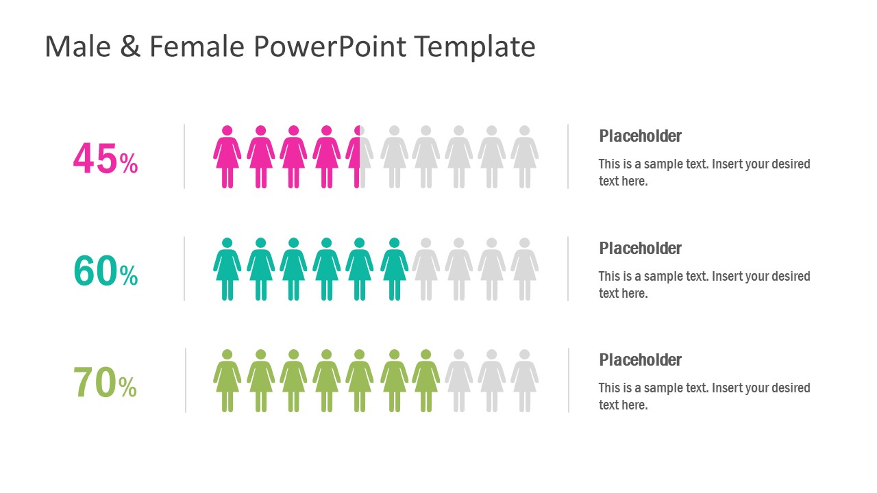 Slide of Male and Female Infographics 
