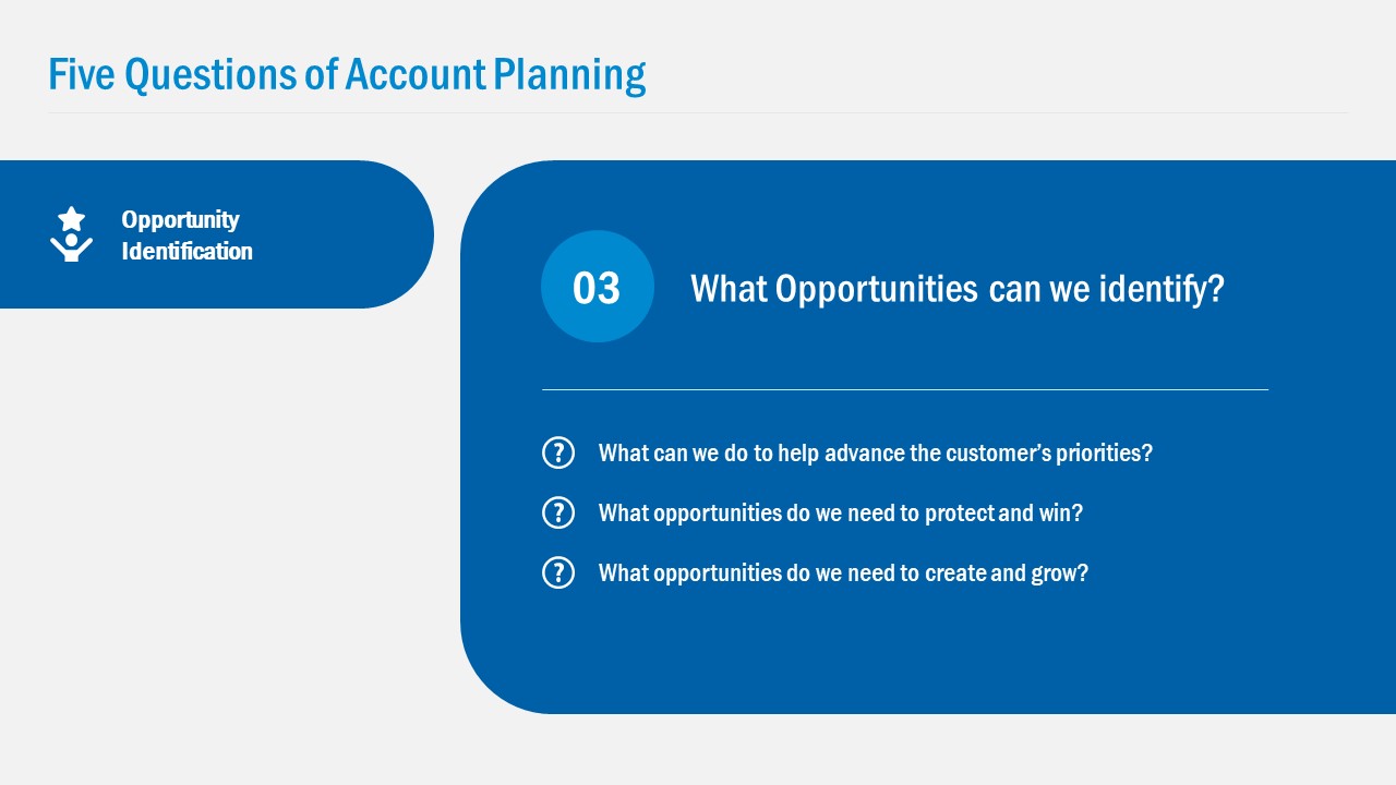 Account Plan Opportunity Identification Template