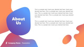 Fluid Layouts Backgrounds PPT About Us Slide