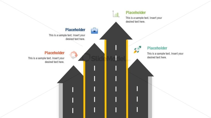 Road Highway Vertical Timeline Template
