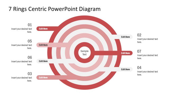 7 Rings Centric Circle PowerPoint