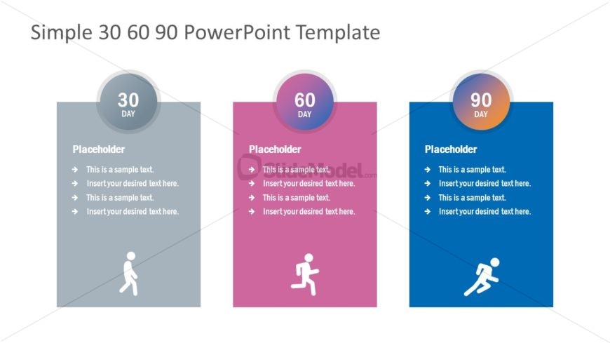 Simple Layout 30 60 90 Days Plan Ppt Slidemodel