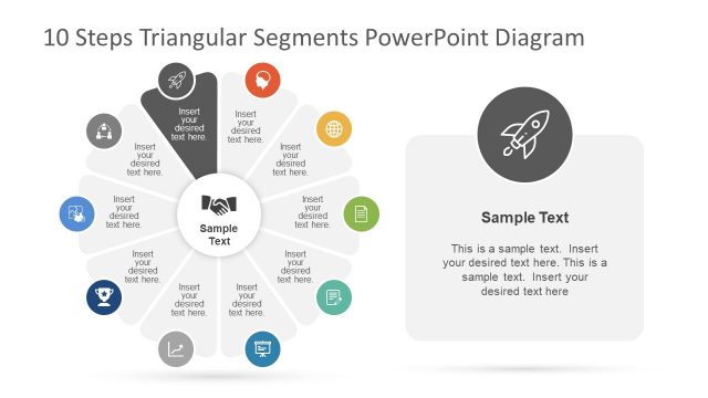 10 Step Triangular Segments PowerPoint