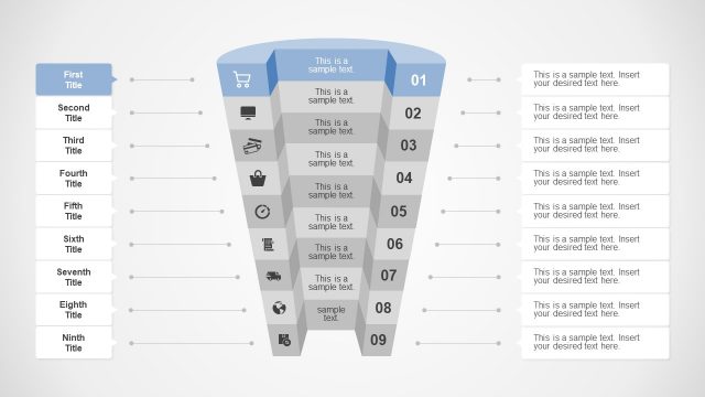 Stage 1 Rectangular PowerPoint Funnel