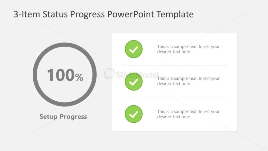 Creative Slide for Status Progress PPT Template