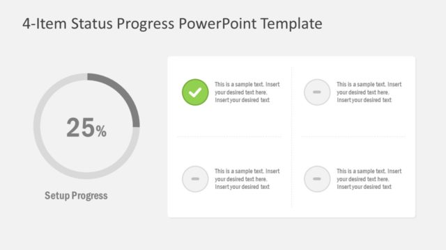 4 Item Progress Status Template