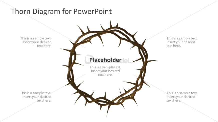 PPT Thorn 4 Steps Circular Diagram