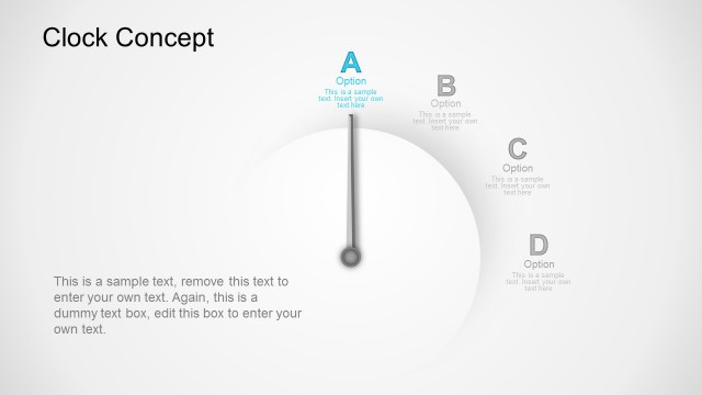 Option A Clock Business Concept PowerPoint Templates