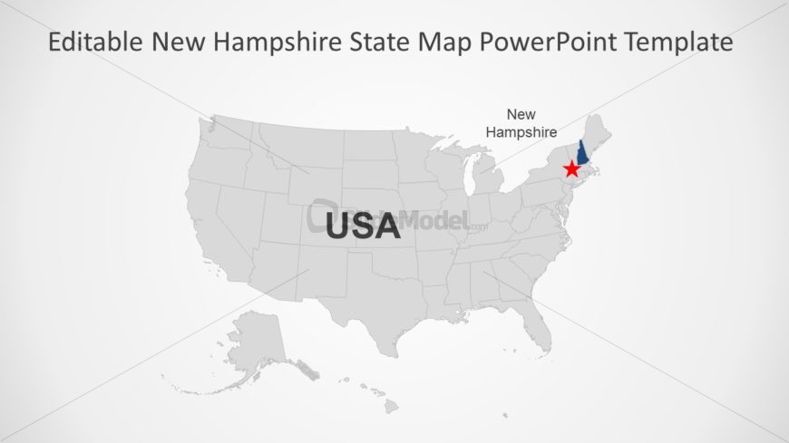 Flat USA Map Editable Presentation