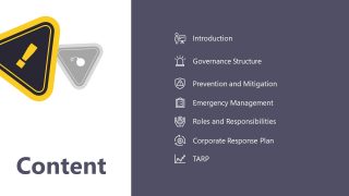 Emergency Management Presentation Template - Contents Slide