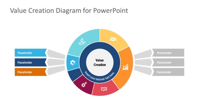 Flat Diagram Business Value Creation PPT