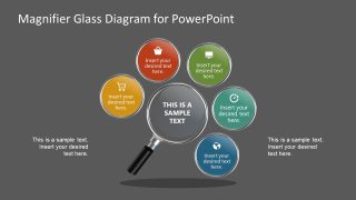 5-Step Magnifying Glass PPT Slide Template