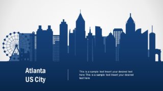 Silhouette Map Template of Atlanta