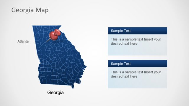 Political Map of Georgia Atlanta PowerPoint