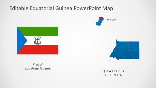 Editable Equatorial Guinea Map PowerPoint Template