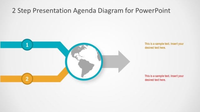 2 Step Presentation Agenda Diagram for PowerPoint