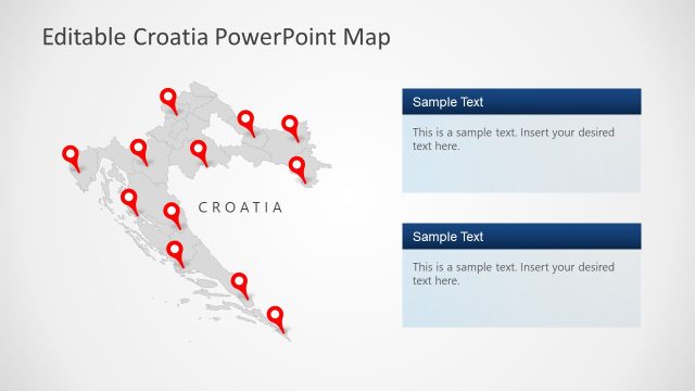 Editable Croatia Map Presentation Template