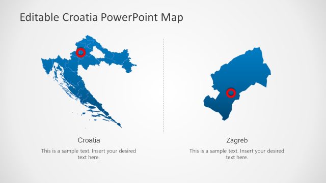 Editable Croatia Map PowerPoint Slide
