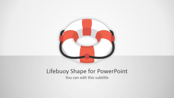 Editable Lifebuoy Shape PPT